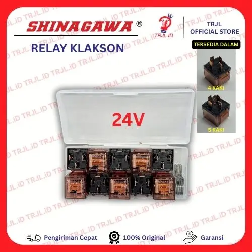 RELAY KLAKSON SHINAGAWA 4 KAKI 5 KAKI 12V 24V 80A 87A RELAY MOTOR RELAY MOBIL TERMURAH Kotak