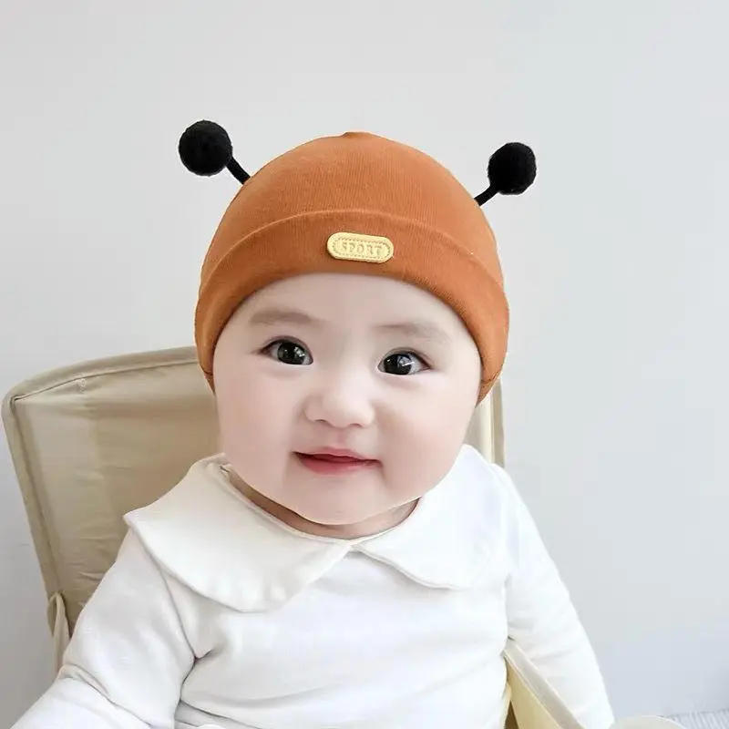 Mũ Sơ Sinh, Chất Liệu Bông Mềm, Thiết Kế Hình Ong Hoạt Hình Dễ Thương, Mũ Len Cho Em Bé, Ấm Áp Mùa Thu Đông, Thích Hợp Cho Bé Trai Và Bé Gái Trẻ Sơ Sinh, Mũ 3