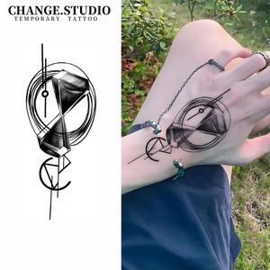 รอยสักชั่วคราว รูปนาฬิกาทราย ติดทนนาน 15 วัน กันน้ำ ไม่กลัวแรงเสียดทาน สติ๊กเกอร์รอยสัก temporary  tattoos สติ๊กเกอร์  ลาย  สัก  กัน  น้ํา