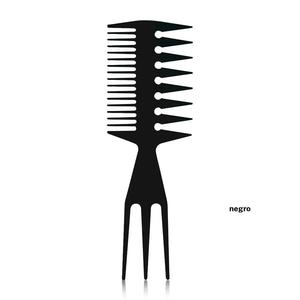 Peine Profesional para Cortar Cabello, Diseño de Cola de Pez 3 en 1, Peine para Cabeza de Aceite para Hombres, Cepillo de Estilizado de Dientes Anchos, Uso en Salón y Hogar