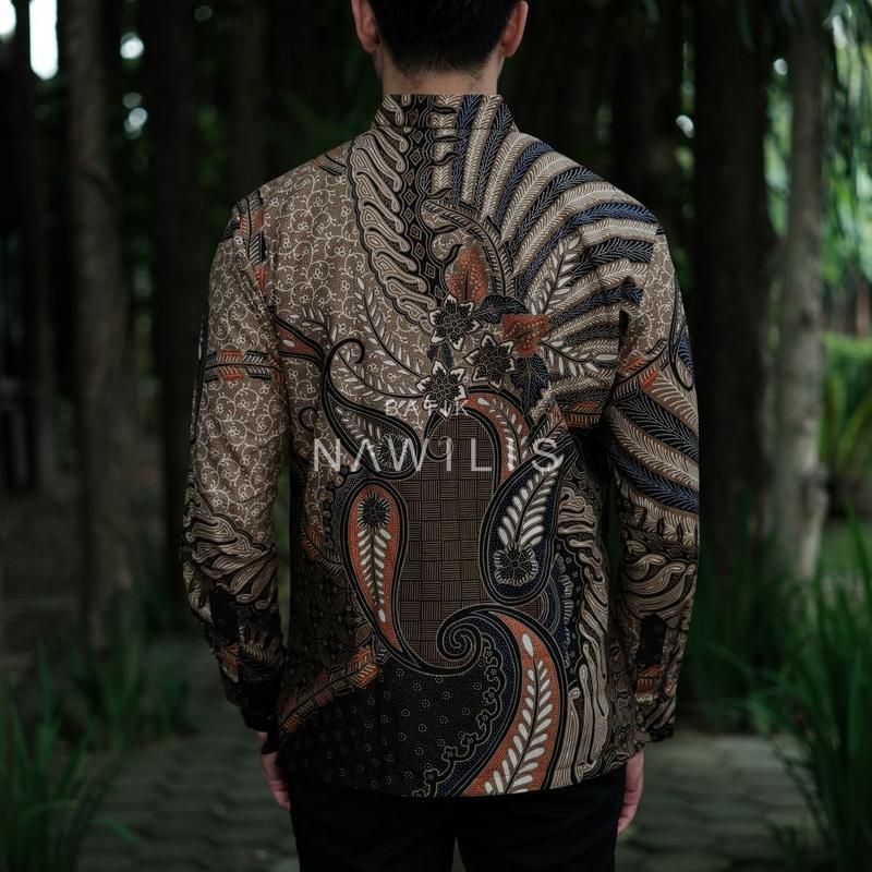 Baju BATIK NAWILIS Kemeja Panjang Pria Slimfit Lapis Furing Premium Motif SATRYO PININGIT 6