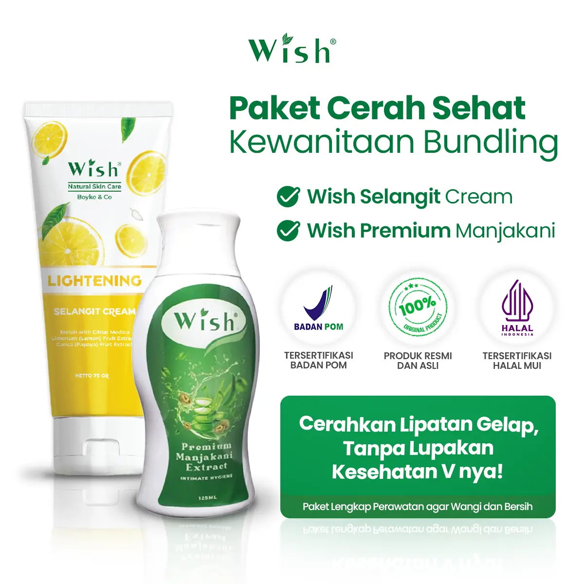 BUNDLING Paket Cerah Sehat [Selangit Cream + Premium Manjakani]