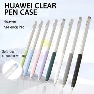 PELINDUNG / COVER Pencil Case for Huawei M-Pencil Pro Stylus Cover Colorful Pastel Pelindung Silikon Bening Pensil Rubber Transparan Support Wireless Charging