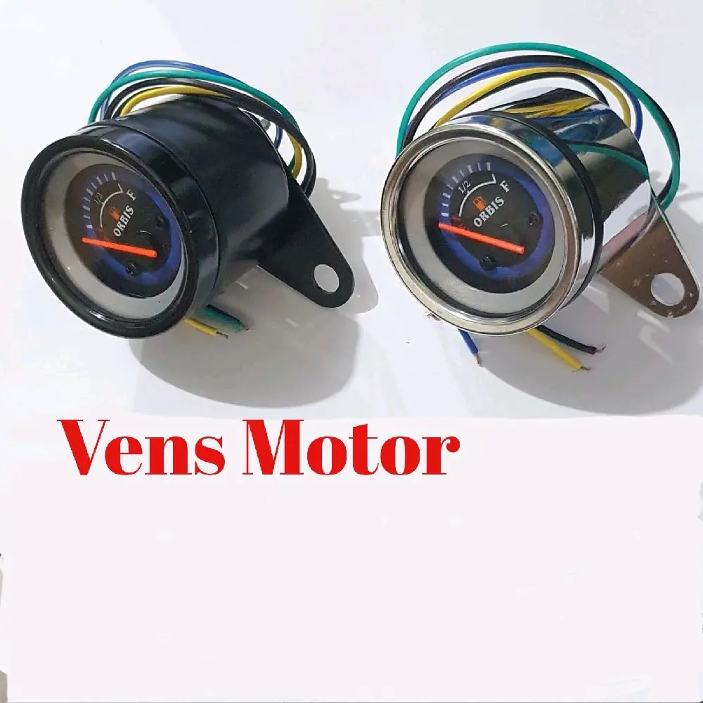 Fuel Meter Bensin Orbis Jarum LED/ Ampere Bensin Analog Universal