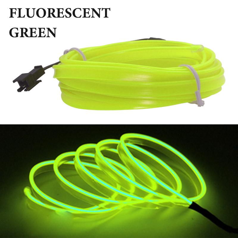 Dải Đèn Neon Linh Hoạt Thông Dụng Trang Trí Cho Nội Thất Xe Hơi, Đèn Tạo Không Khí Xung Quanh Tự Động Với Ổ USB, 1M / 3M / 5M, Nóng Bỏng, Tự Làm 6