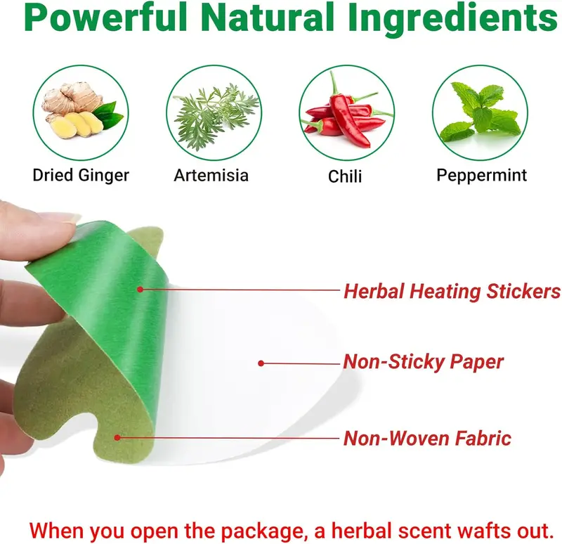 10pcs/20pcs/30pcs/50pcs Mugwort Heating Knee Patch, Shoulder And Back Soothing Patch, Gentle And Long-lasting Body Patch 2