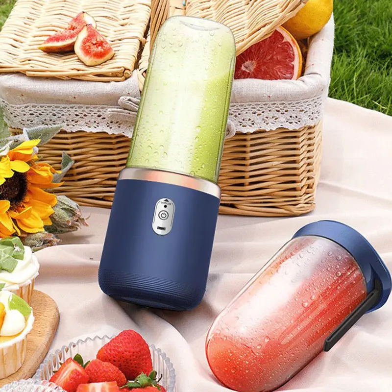 Blender Portable Mini Juicer 400ML + 400ML Juicer Cup Blender Jus USB Electric HP-22 6