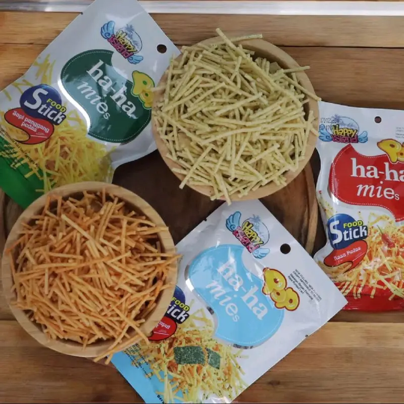 Paket Mini Mix Komplit Happy Island Snacks isi 15pcs, Cemilan Chryspy dan Nikmat Rumput Food Makanan 4