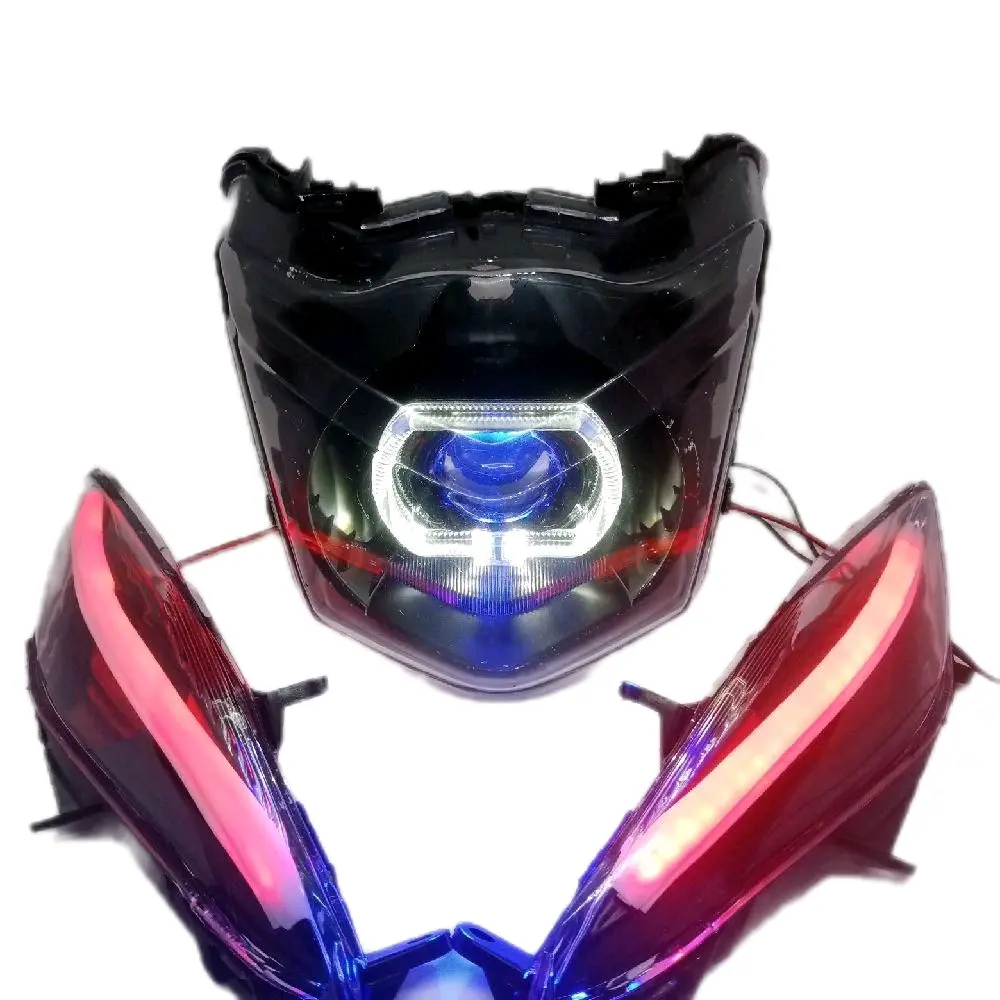 Lampu depan beat karbu ala biled plus alis Motorcycle Reflektor