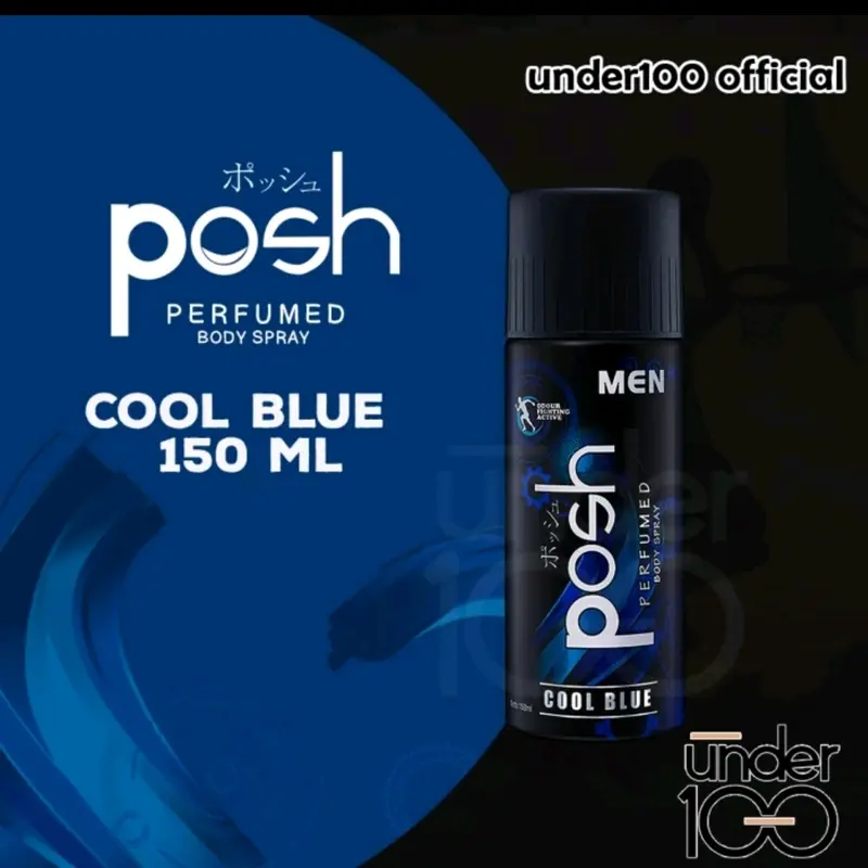 Parfum Spray Pria POSH 150ml, Tahan Lama & Bau Badan Deodorant Spray Tubuh 3