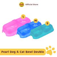 Gambar Mangkuk Double Transparan | Tempat Makan Minum Anjing Kucing | Pearl Double Bowl - Small dari Octagon Pet Indonesia Kota Surabaya 1 Tokopedia