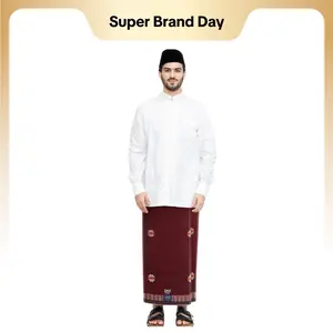 Sarung BHS Classic Gold Motif C45 SSJ SJ Merah