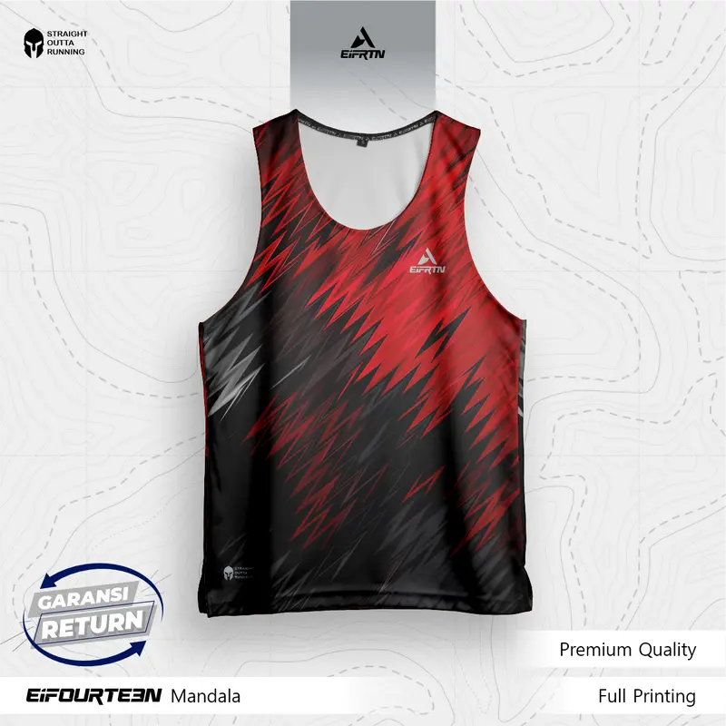 EiFRTN Baju Kaos Jersey Singlet Lekbong Running Lari Gym Fitness Olahraga Luar Ruangan Pria Racerback XL