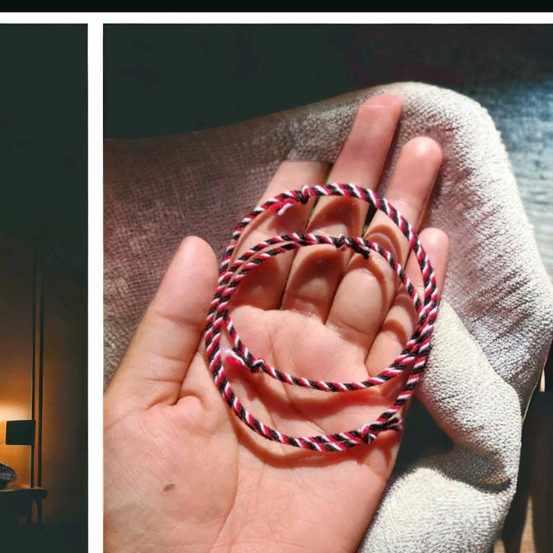 (isi 2) Gelang Tridatu Serat Emas 2 Layer Tali serut Handmade Khas Bali - Bracelets gelang tridatu keberuntungan tolak sawan tolak bala harga termurah 2 layer serat sedana ukuran tali 2mm Aksesoris 2