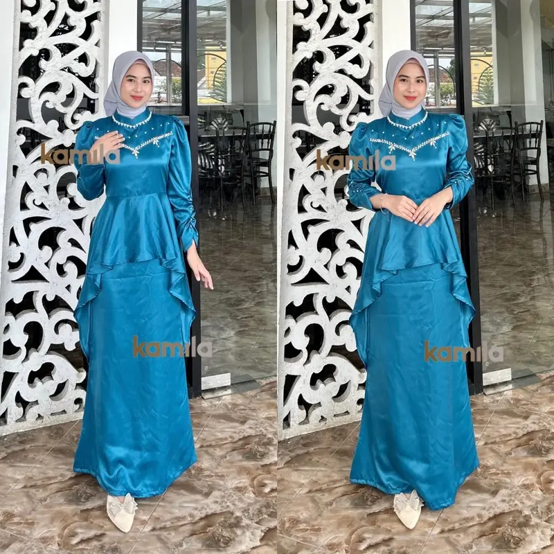 TERBARU!!! Aira dress mermaid satin silk viral 2025 Gamis kondangan bridesmaid Mewah/Gaun pesta wanita remaja dewasa muslim Maxi