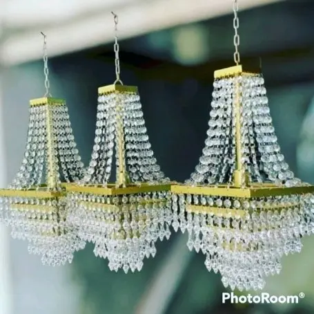 lampu kristal dekorasi 40*20 model kotak