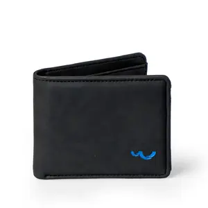Wallts BROCK BLACK Dompet Lipat Pria Faux Leather Kulit Hitam Men Wallet