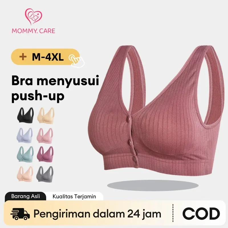 Bra Menyusui Bra Tanpa Kawat Bra Dengan Penutup Depan Bahan Katun Yang Nyaman Elastis Ukuran Besar Cocok Untuk Ibu Hamil Dan Ibu Ibu 1018bra