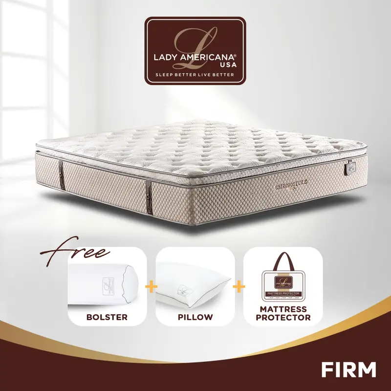 Kasur Springbed Lady Americana Chiroposture Mattress Only Bantal Furniture Matras Matras 0