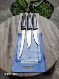 Pisau Set Knives Stainless Steel 3 pcs Plenus Tramontina 23498/012 ORIGINAL BRAZIL