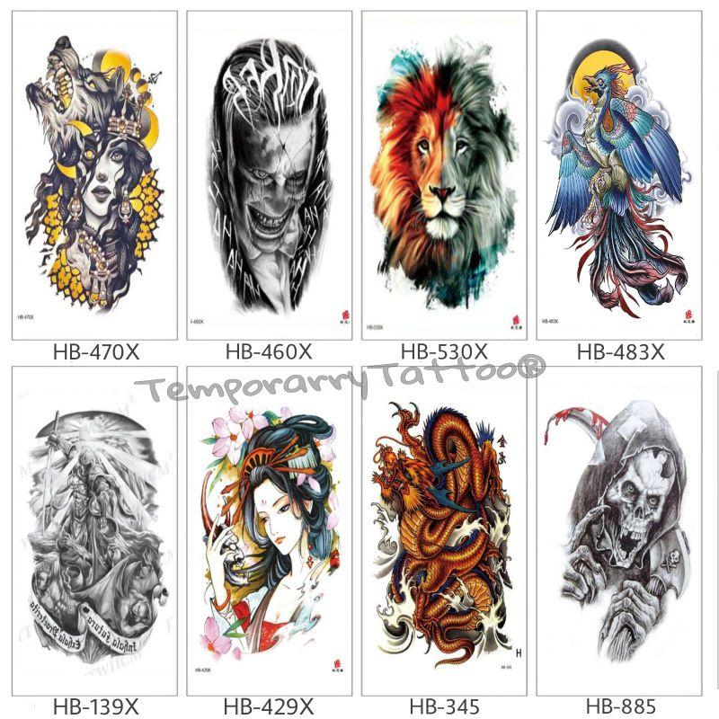 Motif Terbaru Tatto Temporary Gambar 3D Ukuran Setengah 21x15 cm 2