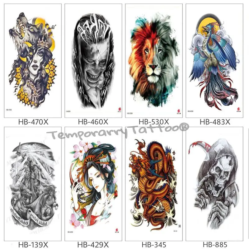Motif Terbaru Tatto Temporary Gambar 3D Ukuran Setengah 21x15 cm 2