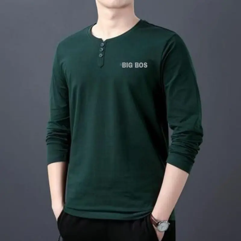 Kaos Kancing Pria BIG BOS / Atasan Pria Kaos Krah Kancing Distro Lengan Panjang / Pakaian Pria Bahan Catton Adem Terbaru 3