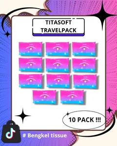 TISSUE TRAVELPACK TITASOFT 50 SHEET PAKET 10 PACK