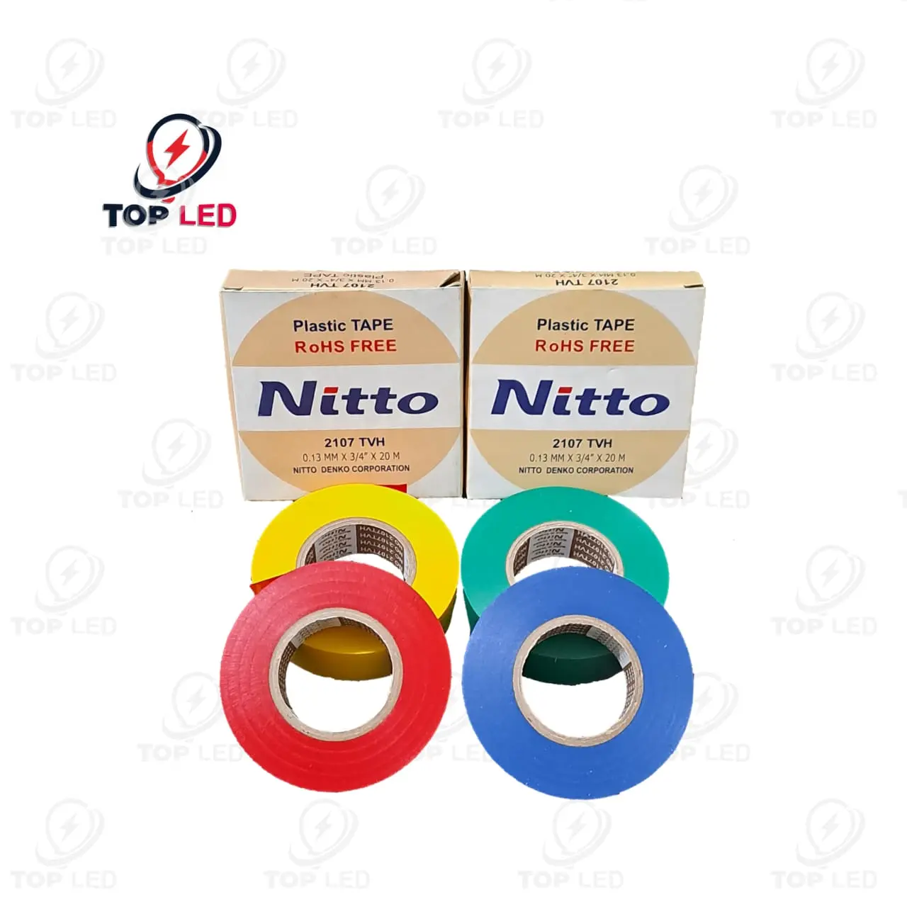 ISOLASI NITTO LISTRIK ORIGINAL TAPE WARNA PVC KABEL NITO 3/4" 20m ASLI