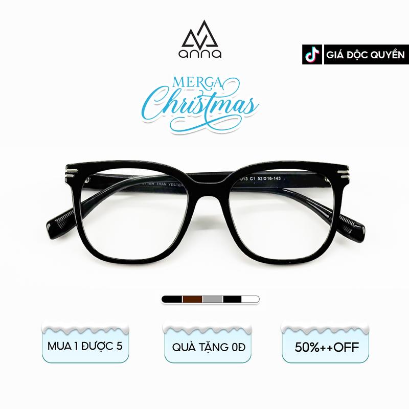 Gọng kính cận thời trang ANNA dáng vuông mắt to thời trang cá tính chất liệu nhựa dẻo OL 27013