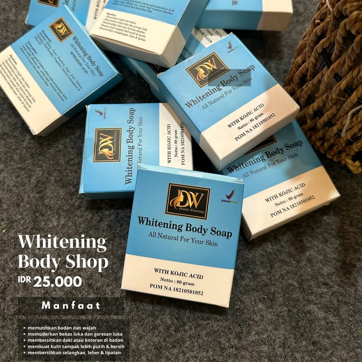 Sabun susu Pemutih Double Whitening Soap Beuty Skin kemasan lama