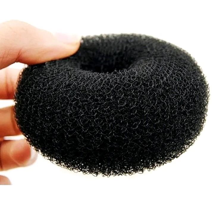 Hairbund Donat Rambut Sanggul Cepol Scrunchies Hitam 5