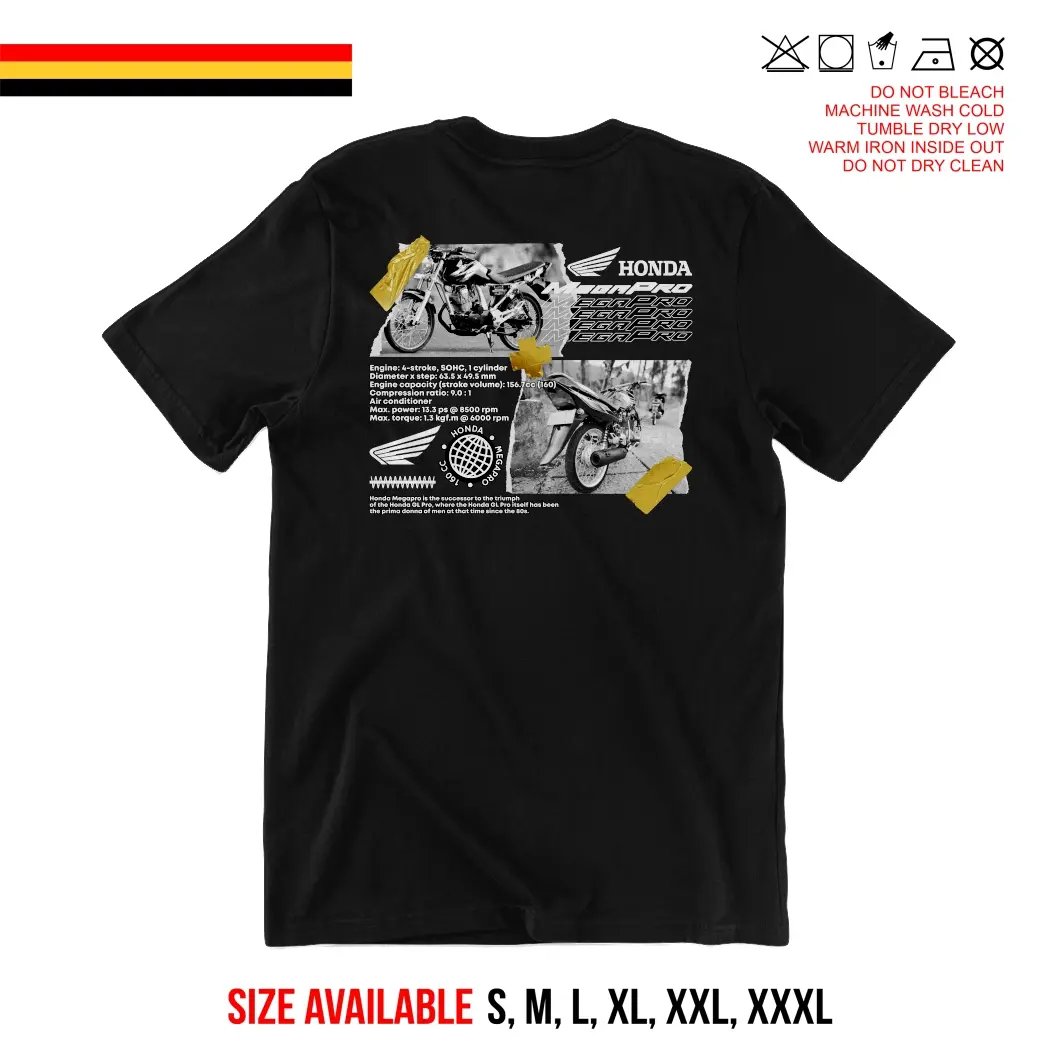 KAOS HONDA MEGAPRO GOLD SEMI COTTON PE 24s