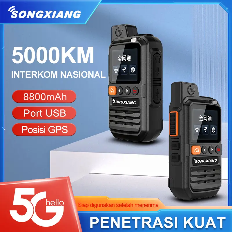 HT N3210 Walkie Talkie Jarak Jauh 5000km(Max) 8800mAH HT Wlan UHF  Waterproof Portable Two Way Radio With Charger 2