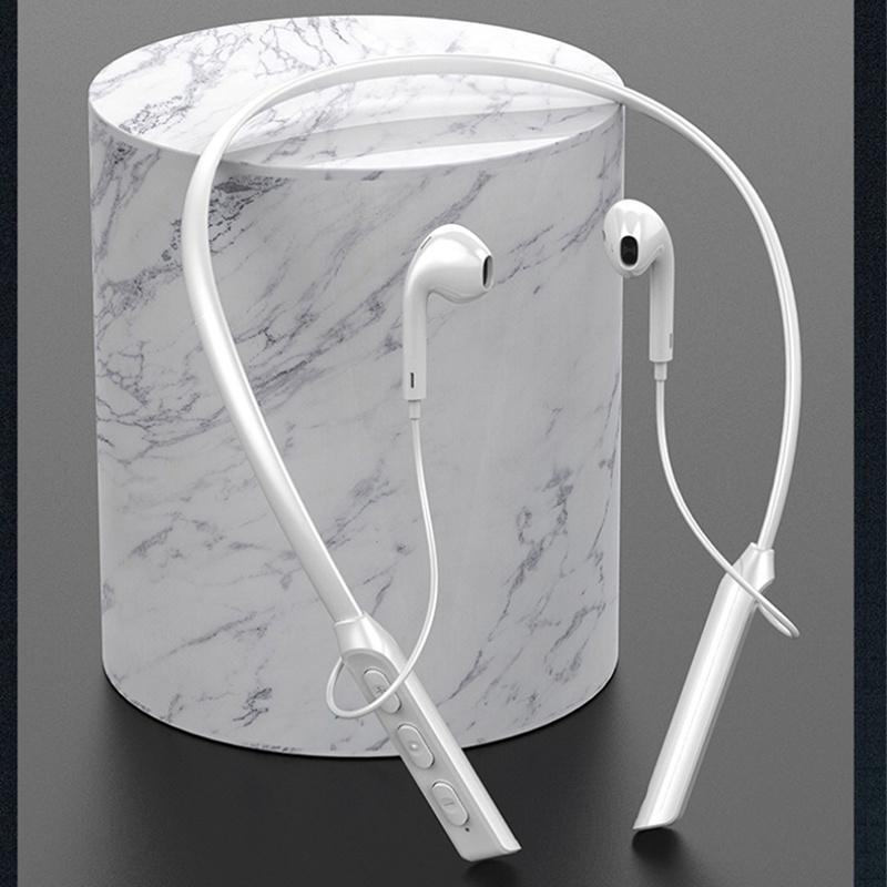 Tai nghe Bluetooth , dây đeo cổ từ tính, có mic, giảm tiếng ồn, âm trầm 6