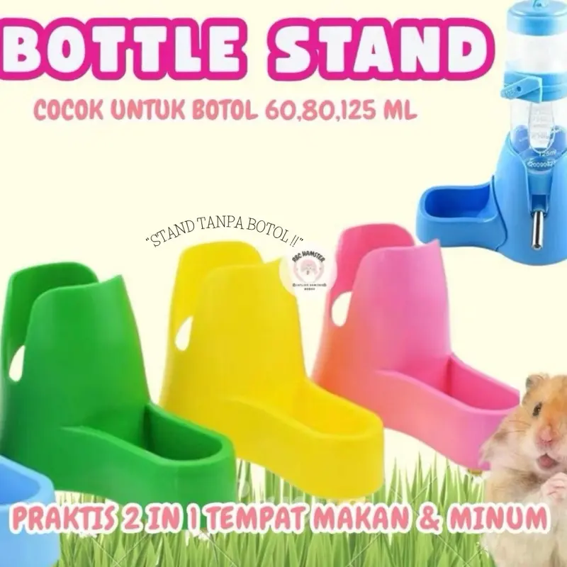 RBC BOTTLE STAND 2 IN 1 MULTIFUNGSI UNTUK TEMPAT MAKAN DAN MINUM HAMSTER *TANPA BOTOL*