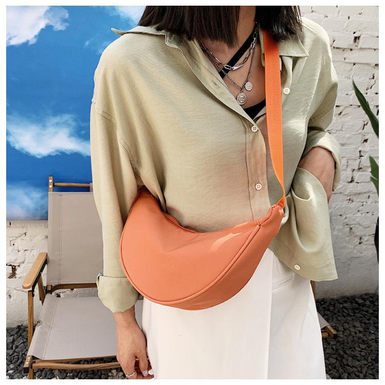 Product Introduction of Nylon material crossbody bag, women's new style dumpling bag, lightweight small shoulder bag, armpit bag, single shoulder bag, women's single shoulder crossbody bag 14