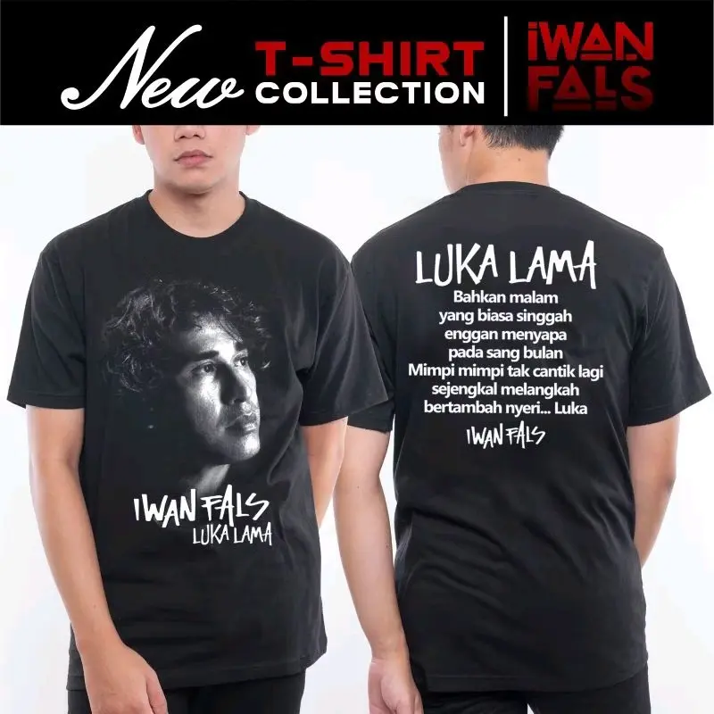 Kaos iwan fals Luka lama iwan fals sablon discharge Baju Pendek Pria Distro Katun Combed Lokal 0