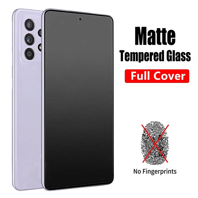 Matte Frosted Tempered Glass For Samsung Galaxy S20 FE S21 S21+ S21 FE S22 S22+ S23 S23+ S23 FE Screen Protector