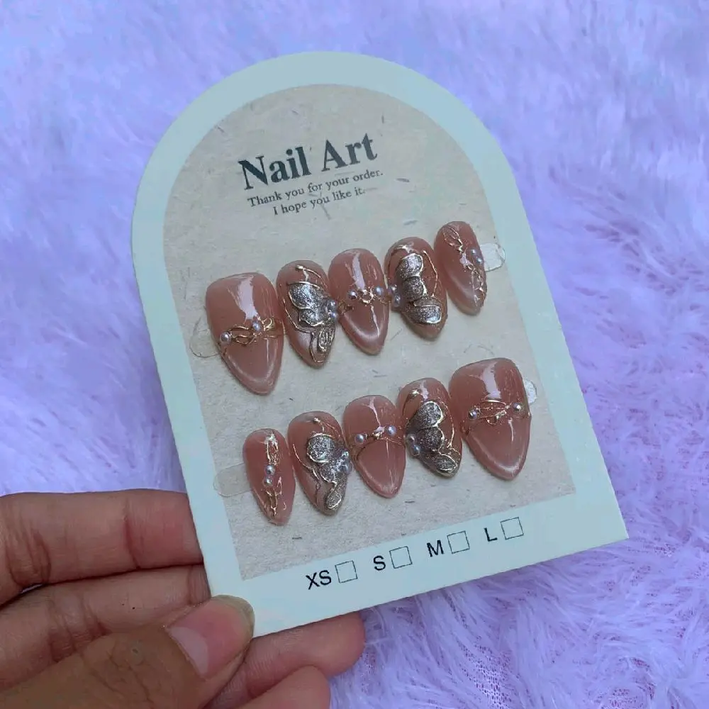 kuku palsu handmade mewah 1paket free lem dan alat pasang