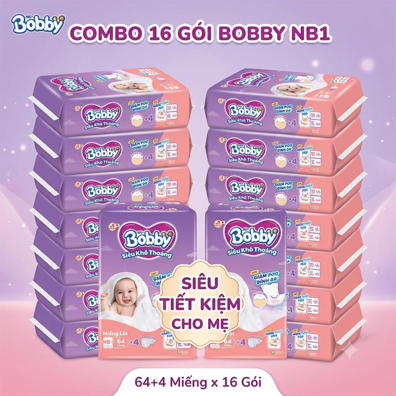 Combo 16 gói miếng lót sơ sinh Newborn 1-64 miếng