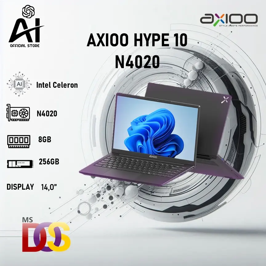 AXIOO MYBOOK HYPE 1 N4020 8GB 384GB W11 14.0 GRY
