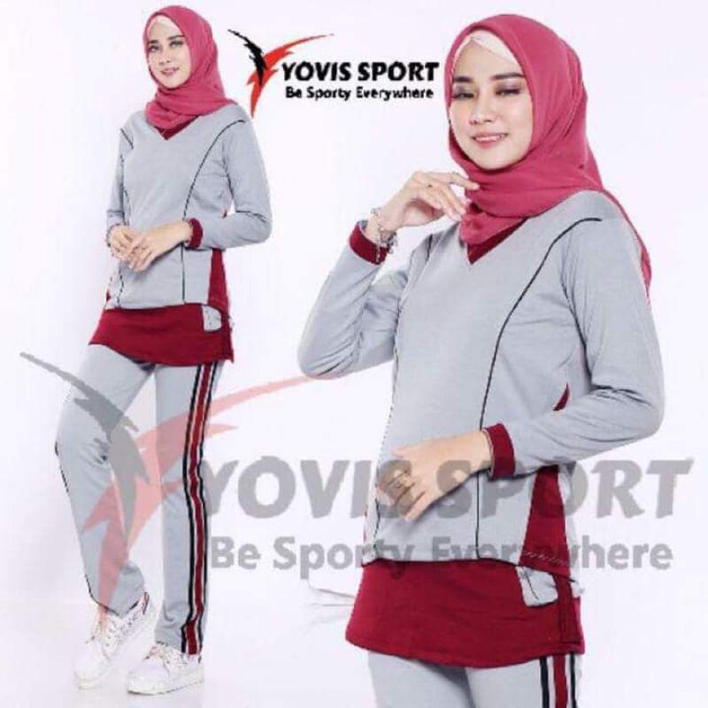 [ JUMBO ] Setelan Senam Celana Rok Yovis Sport Original 6