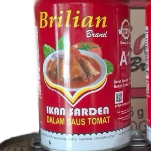 1 pcs Brilian Brand Ikan Sarden Dalam Saus Tomat A1 425gr Sarden Besar- Produk Makanan Instan Berkualitas Tinggi