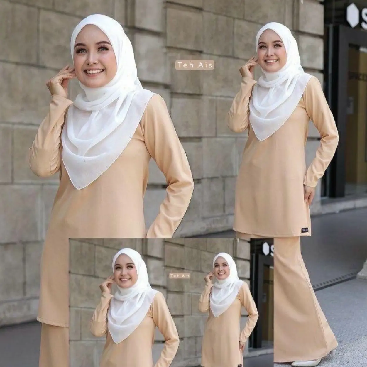BAJU KURUNG MODERN COMO CREPE IRONLESS ALL READY STOCK