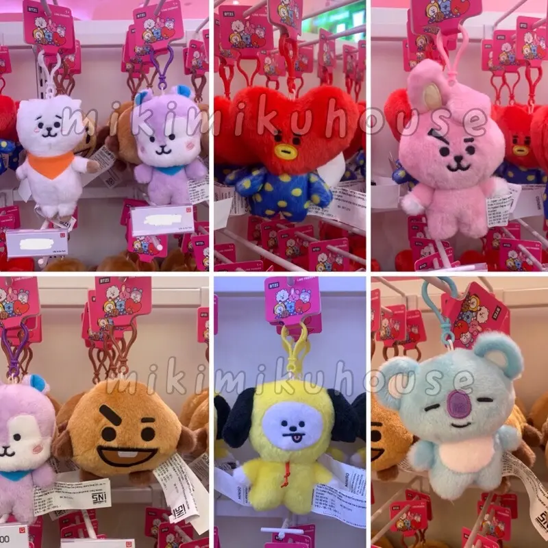 SALE MINISO X BT21 DOLL BAG CHARM PLUSH BONEKA JUMBO KEYRING KEYCHAIN BT21 MINISO READY STOCK RJ KOYA SHOOKY MANG CHIMMY TATA COOKY 3