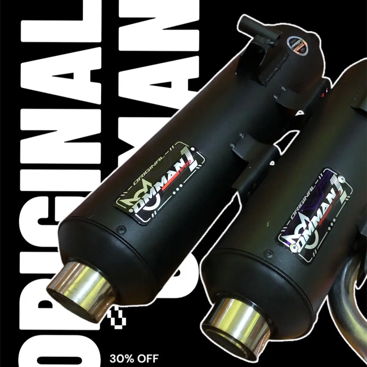 Original OMMAN RACING knalpot tsugigi suara ngebas adem fullset,pnp,untuk al metic Motor