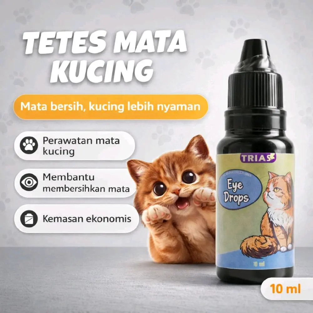 Tetes Mata Kucing 10ml – Cairan Perawatan Mata Kucing Iritasi & Kotor