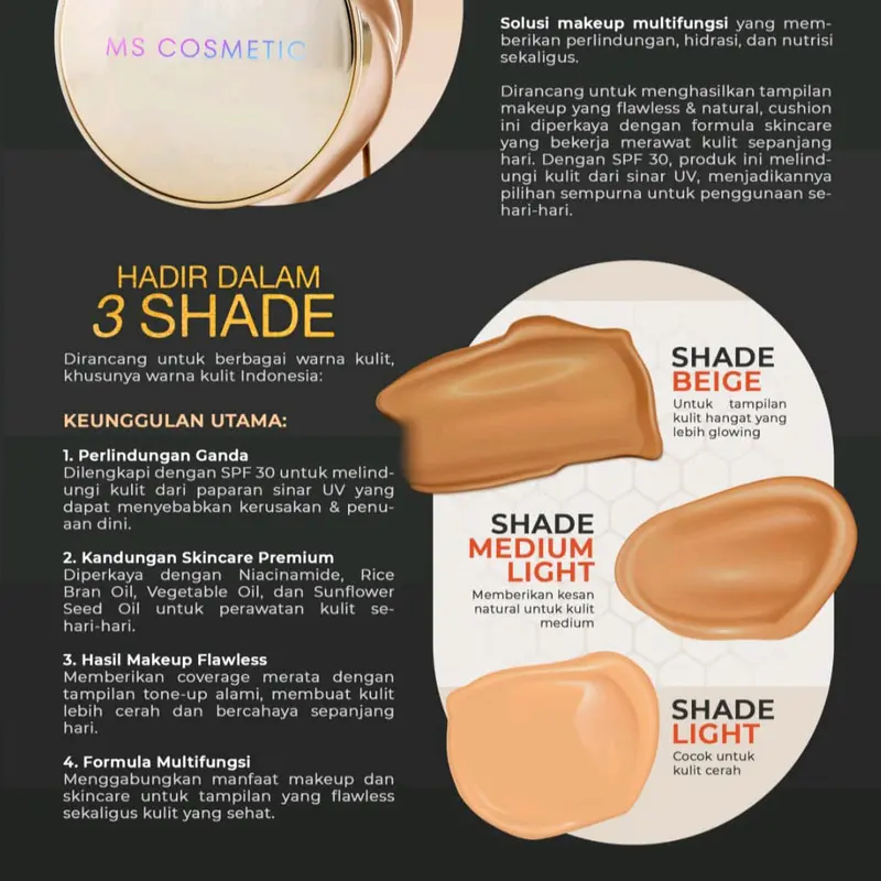 MS GLOW ULTRA MOIST CUSHION SPF 30 SEMUA TYPE KULIT CUSHION MS GLOW 4