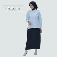 Gambar NRS Series - Baju PDH Putih Seragam Dinas Pemda Atasan Kemeja Wanita - S, hanya atasan kemeja putih dari NRS Series_NEW Kab. Tasikmalaya 4 Tokopedia